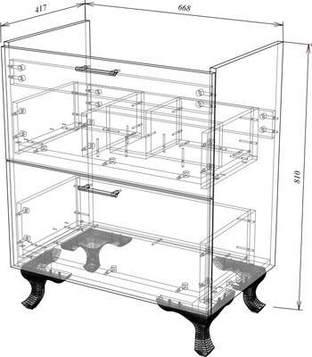 Тумба под умывальник Garda Keln 67 700 / 03.67.700