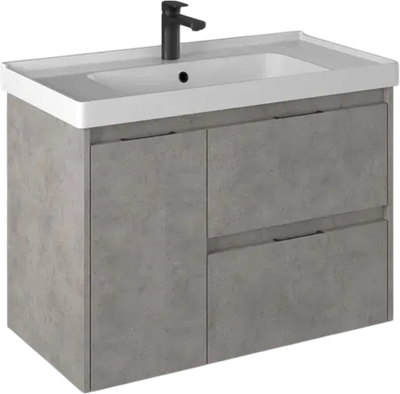 Тумба с умывальником Briz Чикаго 90 Грэйс / 241 03-20090-15 00 БТН - фото