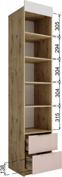 Шкаф-пенал ДСВ Лавис ШД 450.1