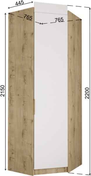 Шкаф ДСВ Лавис угловой ШДУ 765.1