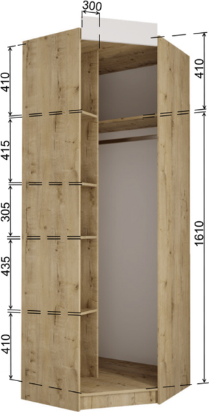 Шкаф ДСВ Лавис угловой ШДУ 765.1