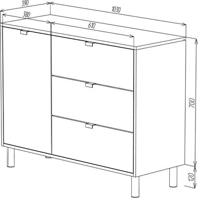 Тумба Eligard Mone 1D3S