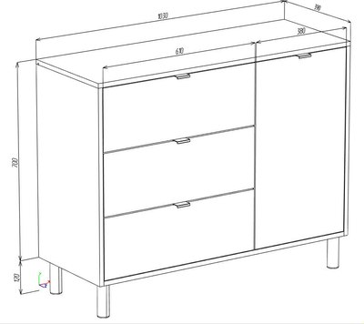 Тумба Eligard Mone 1D3S