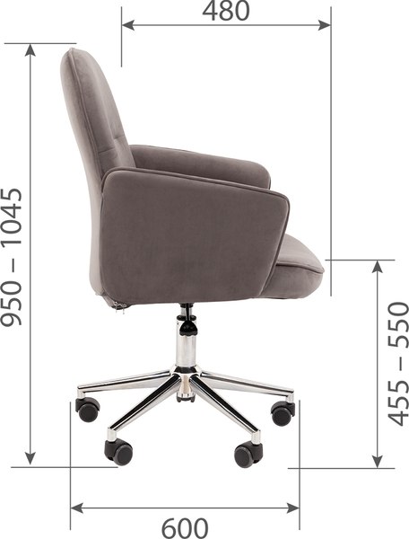 Кресло офисное Chairman Home 130 (Т-71 голубой)