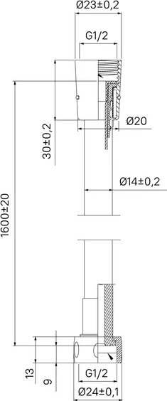 Душевой шланг Milardo 180P160M19