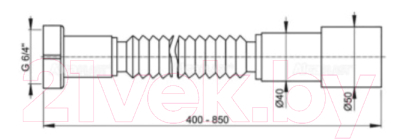 Слив (гофра) Alcadrain A770 6/4