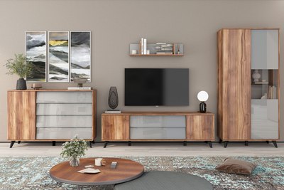 Шкаф с витриной Stolline Онтарио со стеклом / 474.06