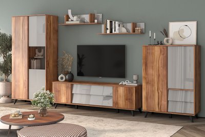 Шкаф с витриной Stolline Онтарио со стеклом / 474.06