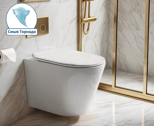 Унитаз подвесной Cerutti Faro Aria Tornado CT10833