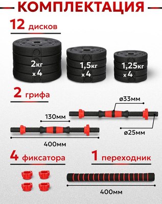 Набор гантелей разборных Classmark 2023073720079