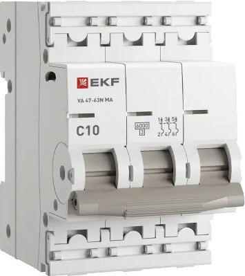 Выключатель автоматический EKF PROxima ВА 47-63N MA / M63MA6310C - фото