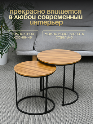 Комплект журнальных столиков Well's 45x45x45см + 40x40x40см