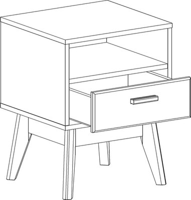 Прикроватная тумба Мебельград Калгари 44x40x57
