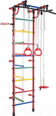 Детский спортивный комплекс Формула здоровья Гамма (красный/радуга) - фото