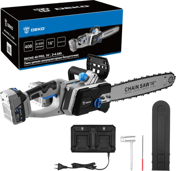 Электропила цепная Deko DKCHS 40 PRO / 083-2002 - фото