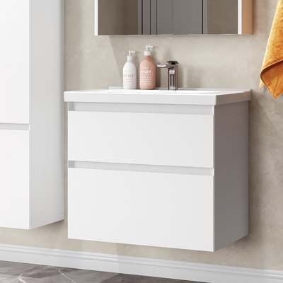 Тумба под умывальник Belux Киото НП 80-02 (1, белый глянцевый)