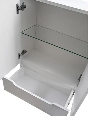 Шкаф для ванной Emmy Агата 60 / agt60bel