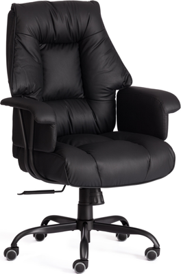 Кресло офисное Tetchair Brooklyn кожзам (черный) - фото