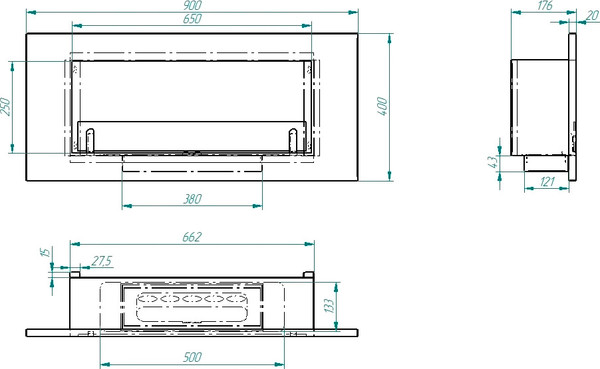 Биокамин Zefire Etude 900 Estetic Flame