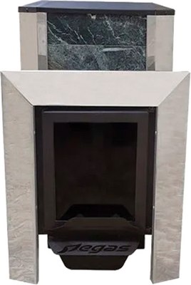 Печь-каменка Пегас 26 Next ДТ4 со стеклом в камне змеевик