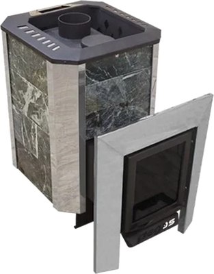 Печь-каменка Пегас 16 Next ДТ4 со стеклом в камне змеевик - фото