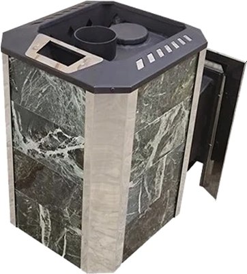 Печь-каменка Пегас 16 Next ДТ4 со стеклом в камне змеевик