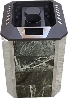 Печь-каменка Пегас 16 Next ДТ4 со стеклом в камне змеевик