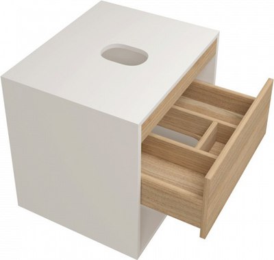 Тумба под умывальник Teymi Ritta 55см / T60537 (белый/дуб)