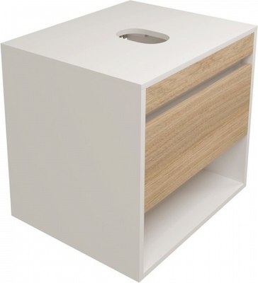 Тумба под умывальник Teymi Ritta 55см / T60537 (белый/дуб)