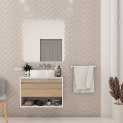 Тумба под умывальник Teymi Ritta 75см / T60539 (белый/дуб)