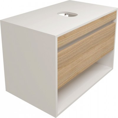 Тумба под умывальник Teymi Ritta 75см / T60539 (белый/дуб)