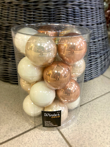 Набор шаров новогодних GreenTerra Cashmere Rose 6см /142275