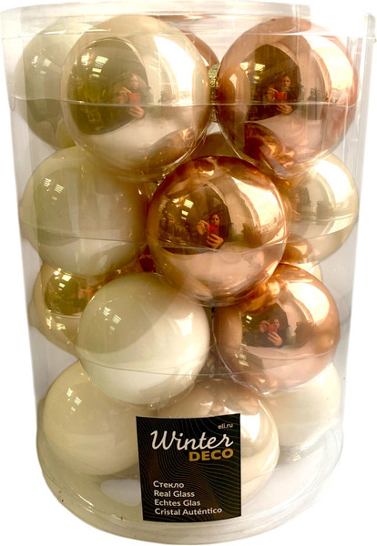 Набор шаров новогодних GreenTerra Cashmere Rose 6см /142275