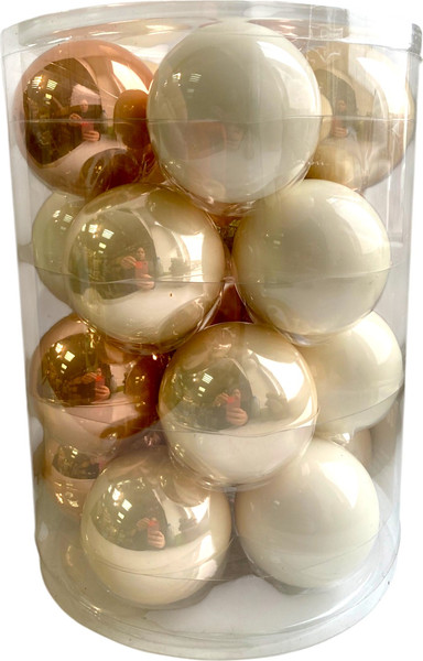 Набор шаров новогодних GreenTerra Cashmere Rose 6см /142275