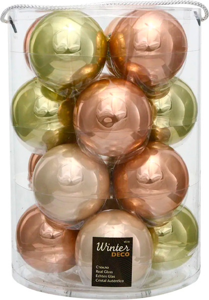 Набор шаров новогодних GreenTerra Весенние Грезы 8см / 140886 - фото