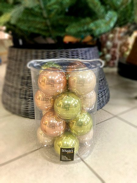 Набор шаров новогодних GreenTerra Весенние Грезы 8см / 140886