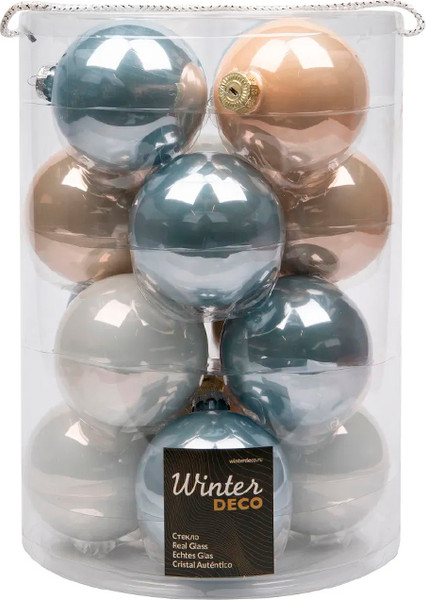 Набор шаров новогодних GreenTerra Летний Ветер 8см / 2000176 - фото