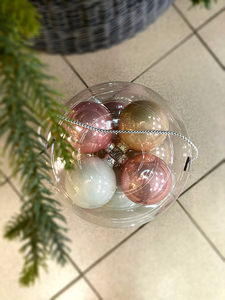 Набор шаров новогодних GreenTerra Жемчужная Нежность 8см / 140792