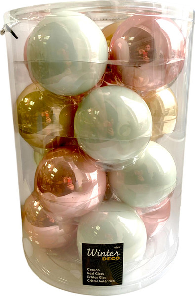 Набор шаров новогодних GreenTerra Жемчужная Нежность 8см / 140792