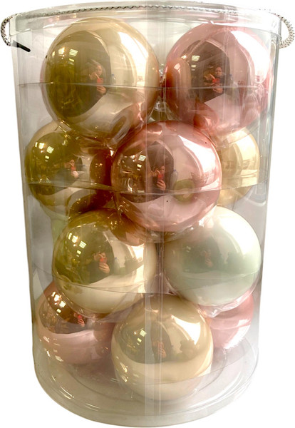 Набор шаров новогодних GreenTerra Жемчужная Нежность 8см / 140792
