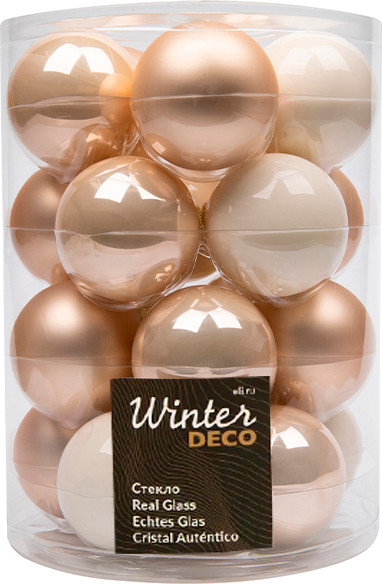 Набор шаров новогодних GreenTerra Благородный Жемчуг 6см / 2000172 - фото