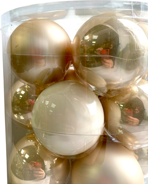 Набор шаров новогодних GreenTerra Благородный Жемчуг 6см / 2000172