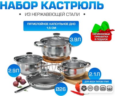 Набор кухонной посуды Aqra PT1-2