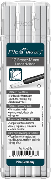 Грифели для строительного карандаша Pica BIG Dry / 6032 - фото