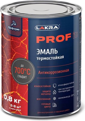 Эмаль Лакра Термостойкая антикоррозионная Prof It до 700С - фото