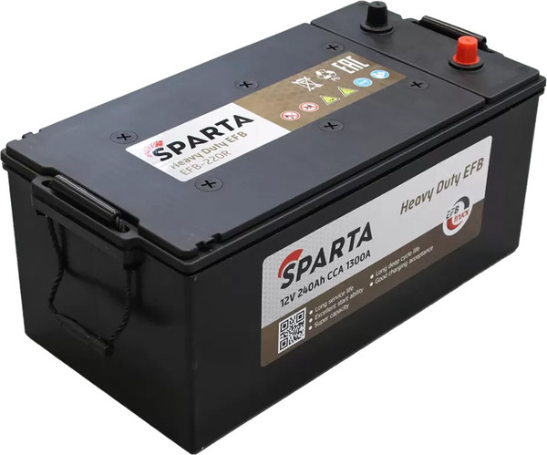 Автомобильный аккумулятор SPARTA EFB-220R 1280А - фото