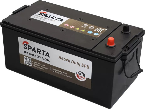 Автомобильный аккумулятор SPARTA EFB-220R 1280А