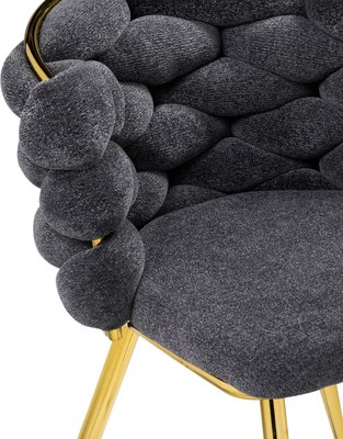 Стул Woodville Rendi (серый/золотой)