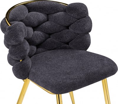 Стул Woodville Rendi (серый/золотой)