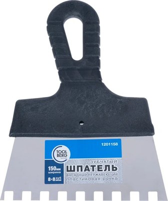 Шпатель Toolberg Фасадный зубчатый 150мм - фото